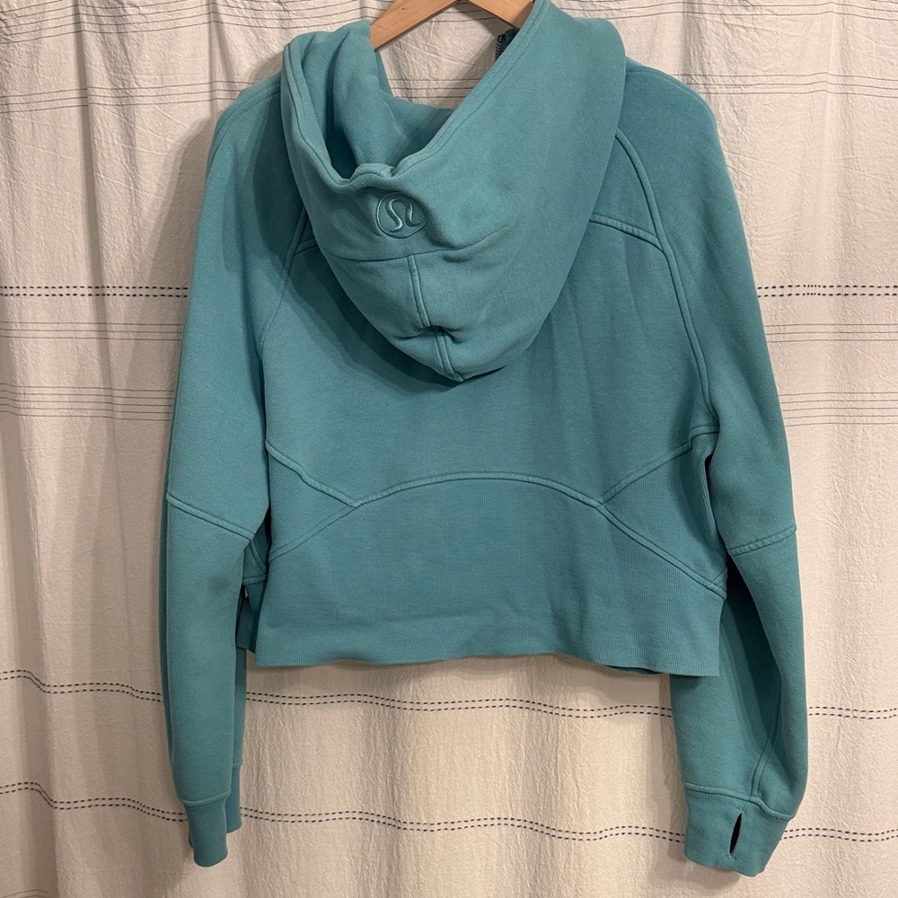lululemon athletica Scuba Cropped Teal Half-Zip Hoodie - Picture 3 of 6